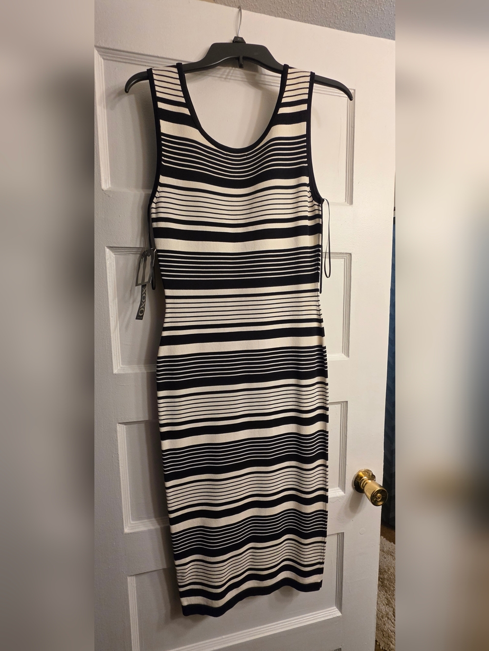 XOXO Black and White Striped Dress